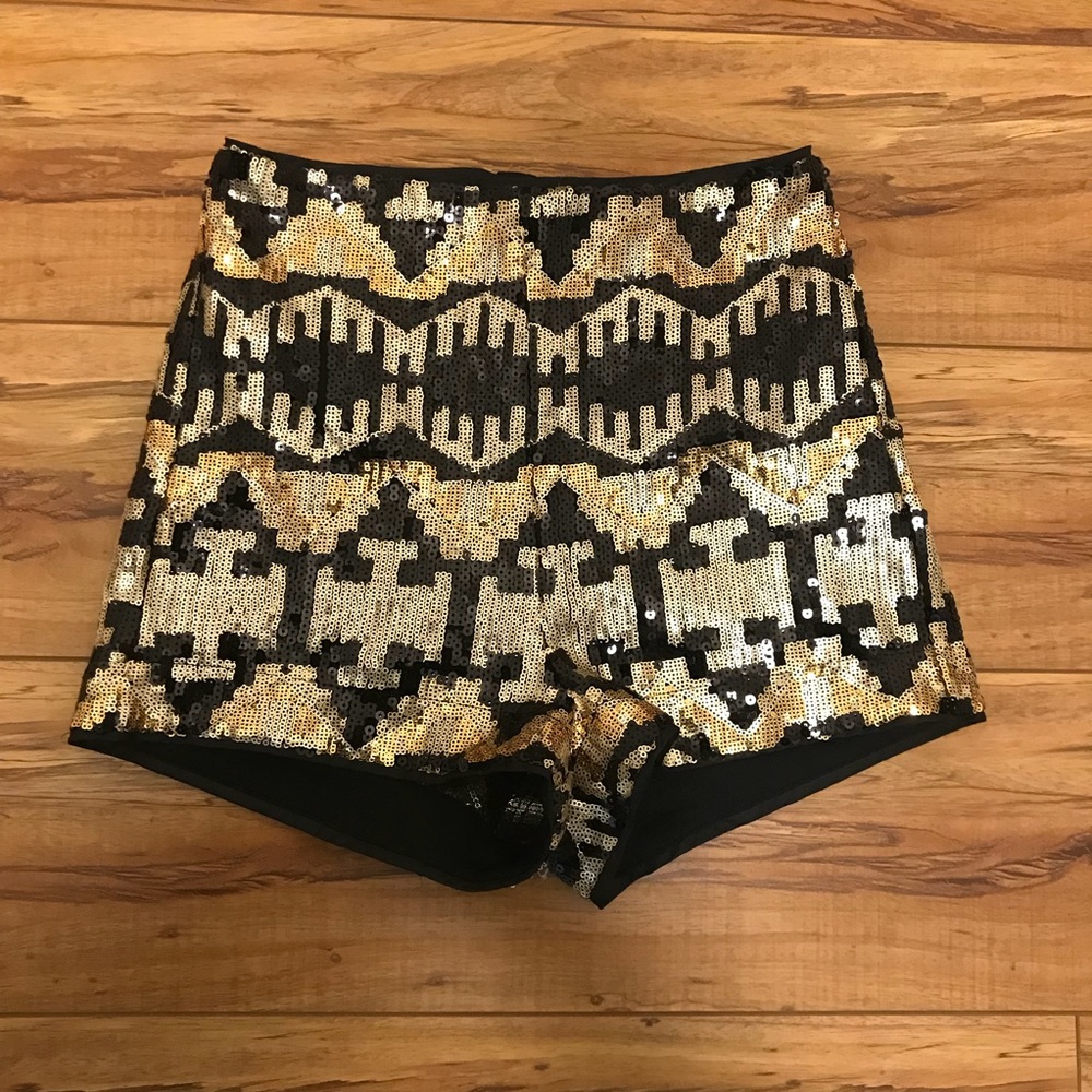 High waisted Sequin Shorts